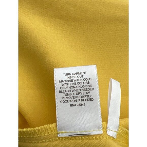 NWT York & Company Women Yellow Cold Shoulder Jumpsuit Size XL - Picture 8 of 9